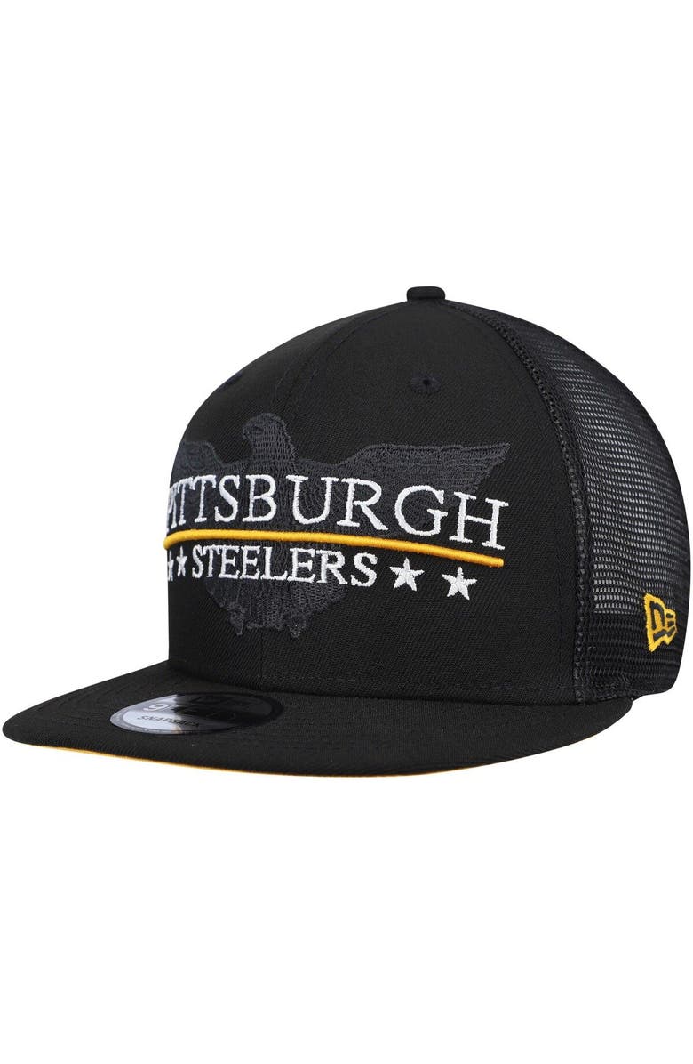 New Era Men's New Era Black Pittsburgh Steelers Totem 9FIFTY Snapback Hat, Alternate, color,