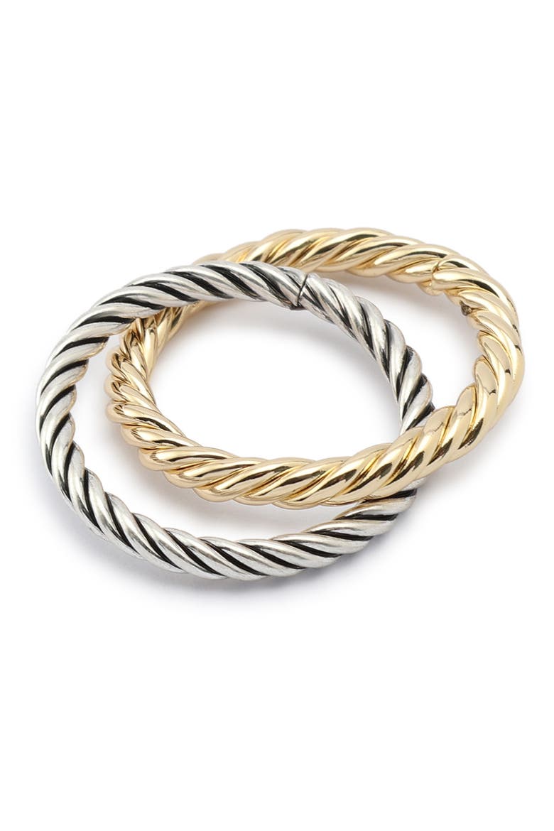 Interlocking Double Rope Band Ring, Alternate, color, TWO TONE
