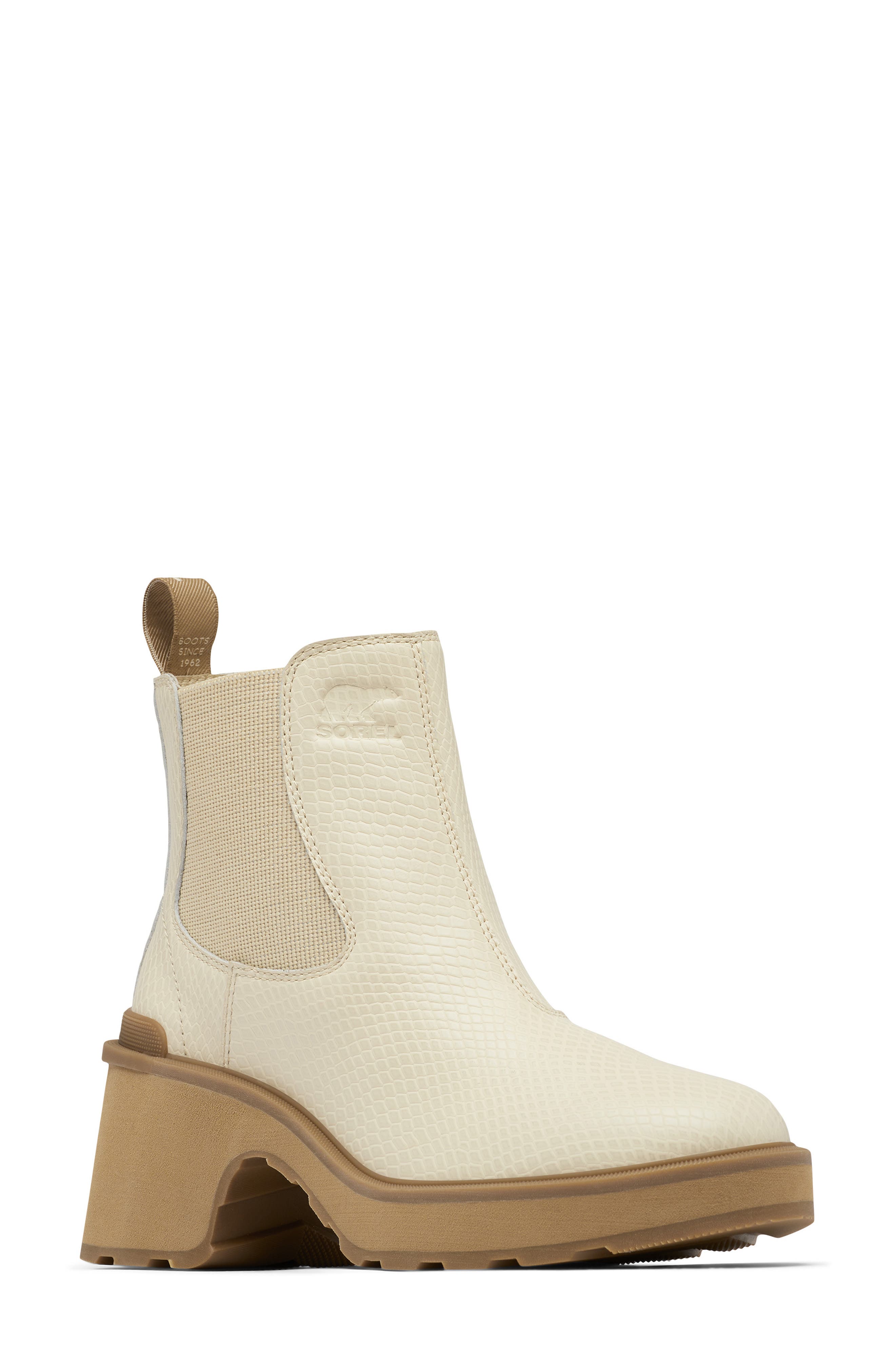 Hi-Line Waterproof Chelsea Boot, Main, color, BLEACHED CERAMIC/ CARIBOU BUFF
