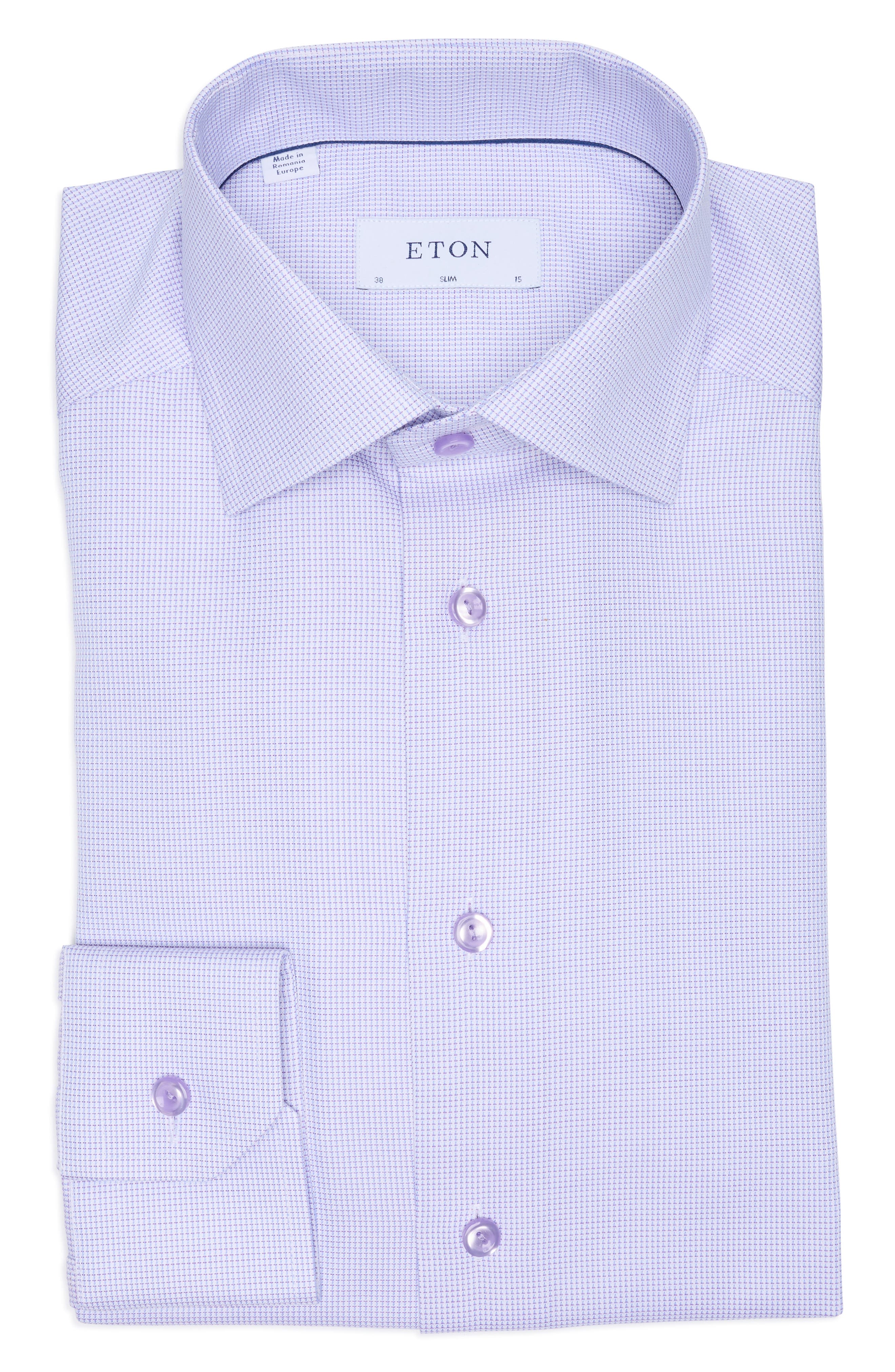 Eton Slim Fit Dobby Stretch Cotton Dress Shirt (Men) | Nordstromrack