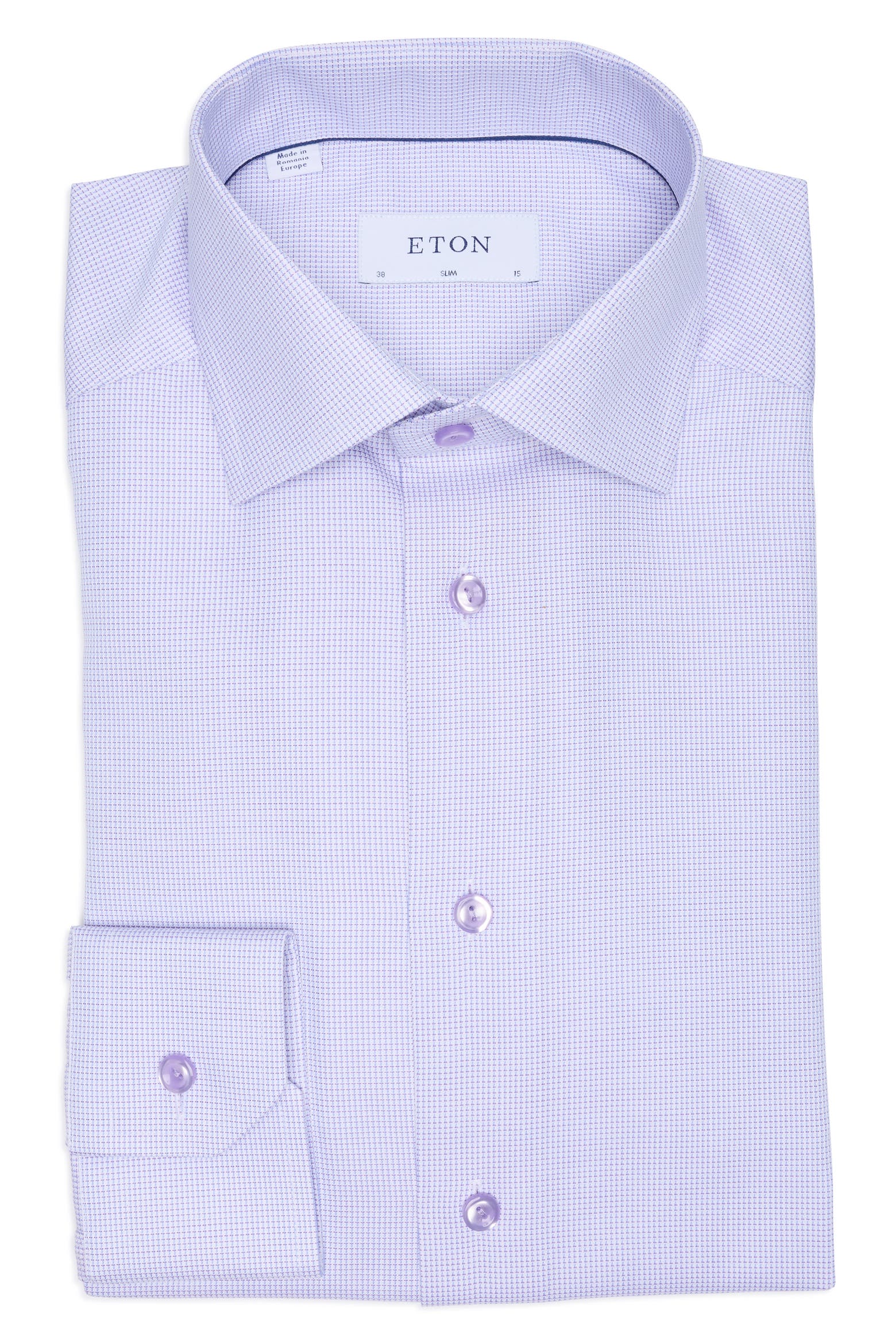 Slime Line Texture Eton Slim Fit Dobby Stretch Cotton Dress Shirt (Men) | Nordstromrack