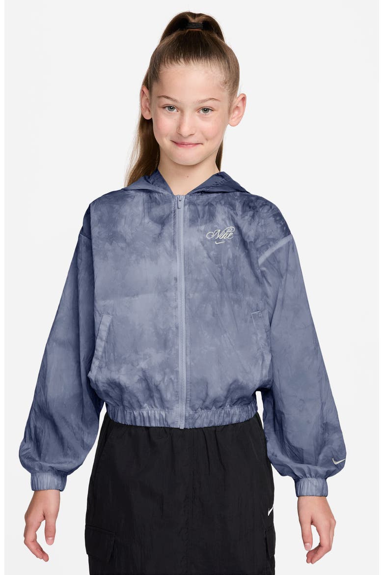 Kids' Water Repellent Track Jacket, Main, color, 461 MYSTIC NAVY/SOFT PEARL