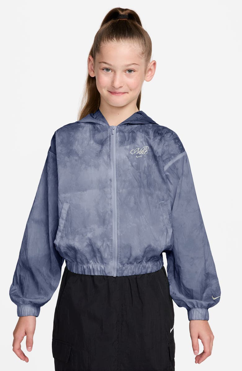 Nike Kids' Water Repellent Track Jacket, Main, color, 461 Mystic Navy/Soft Pearl