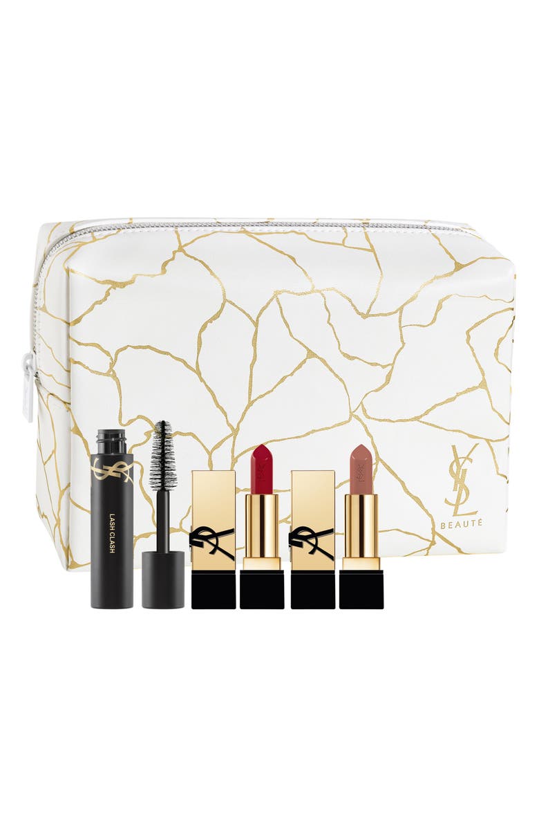 Yves Saint Laurent Mini Lash Clash & Rouge Pur Couture Satin Lipstick Set $50 Value, Main, color,