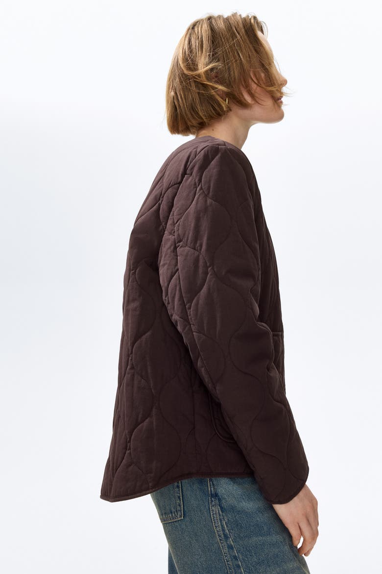 Quilted Jacket, Alternate, color, Dark brown