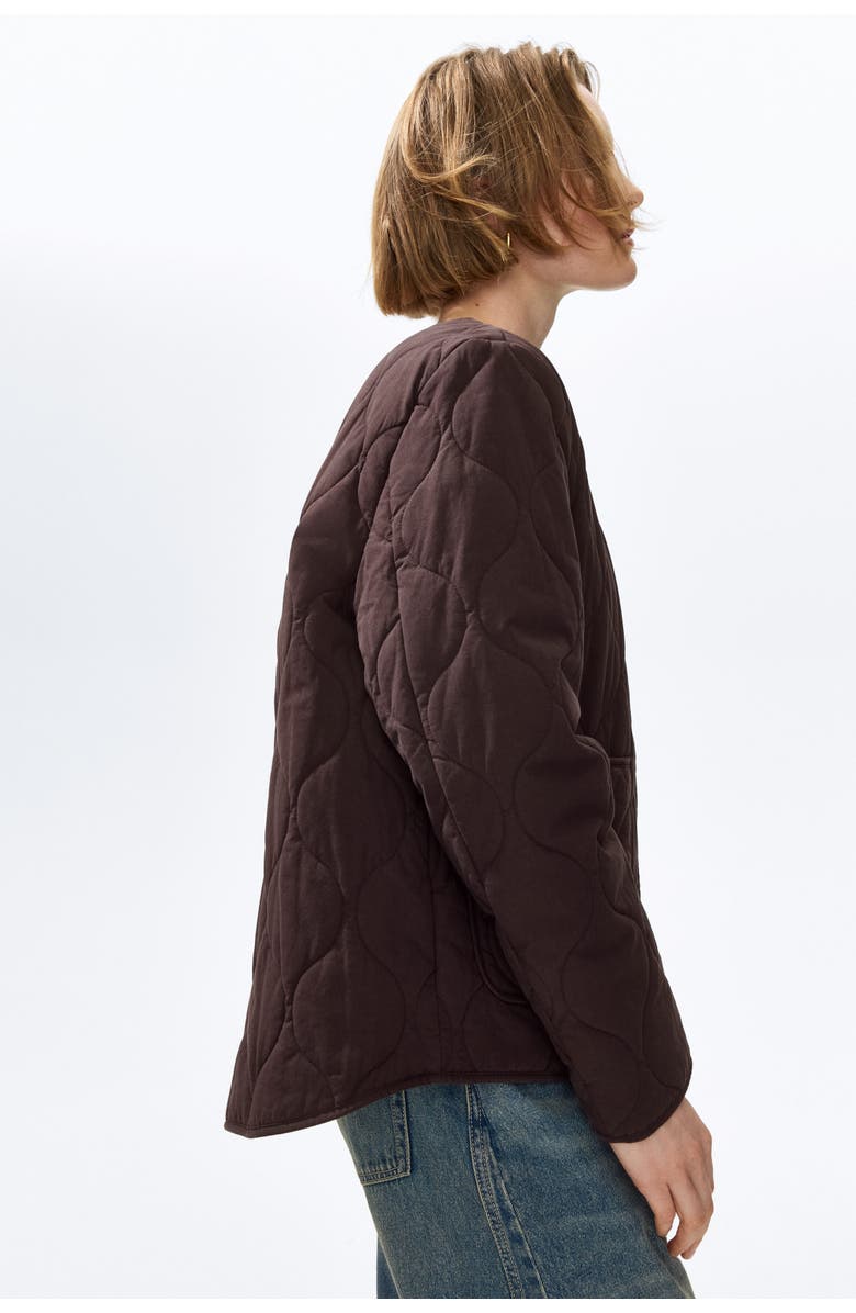 H&M Quilted Jacket, Alternate, color, Dark Brown