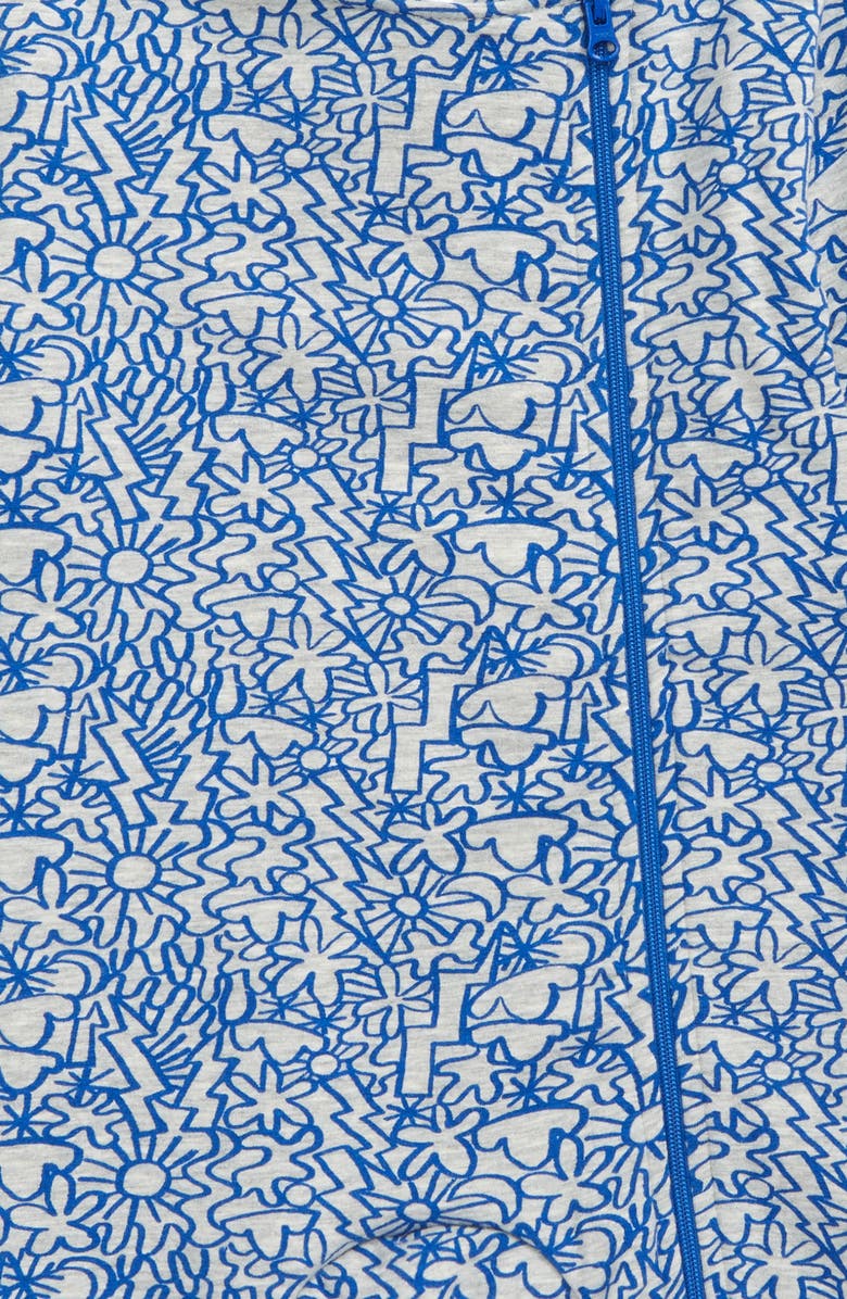 Open Edit Print Hooded Romper, Alternate, color, 