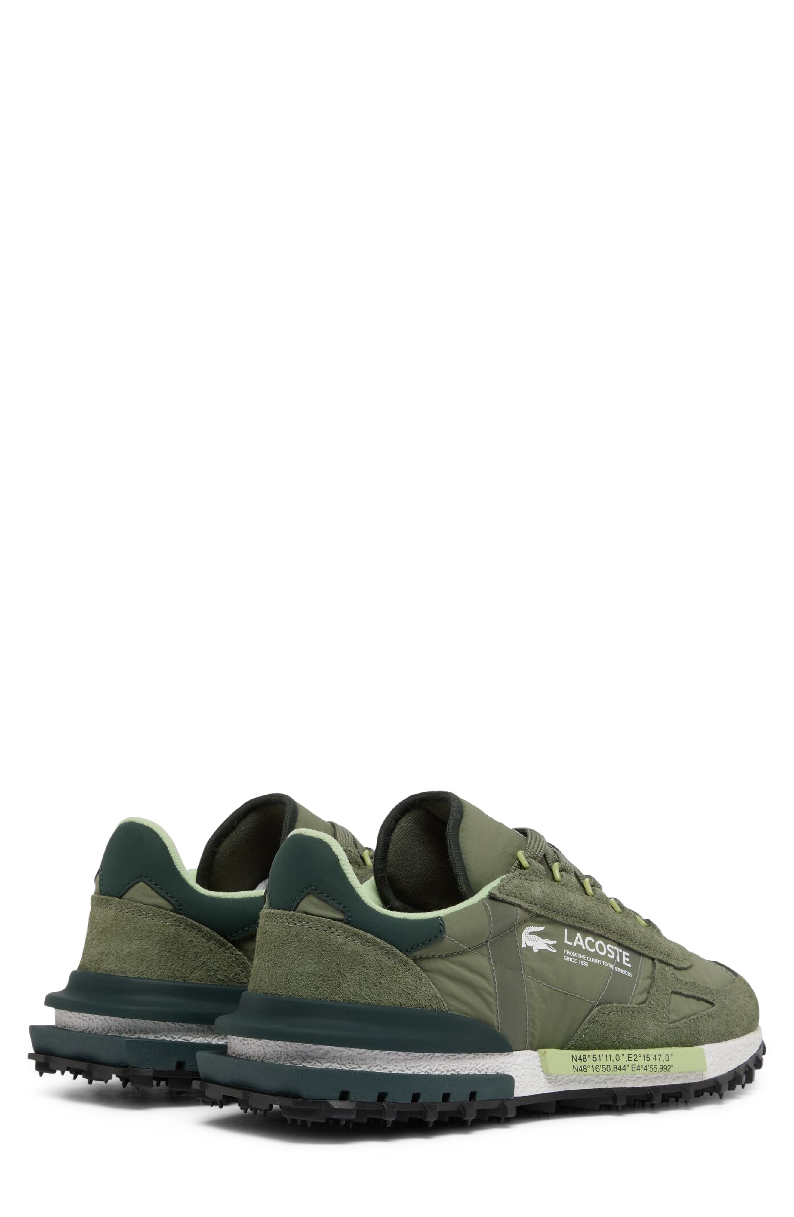 Lacoste Elite Active Sneaker, Alternate, color, Khaki/ White