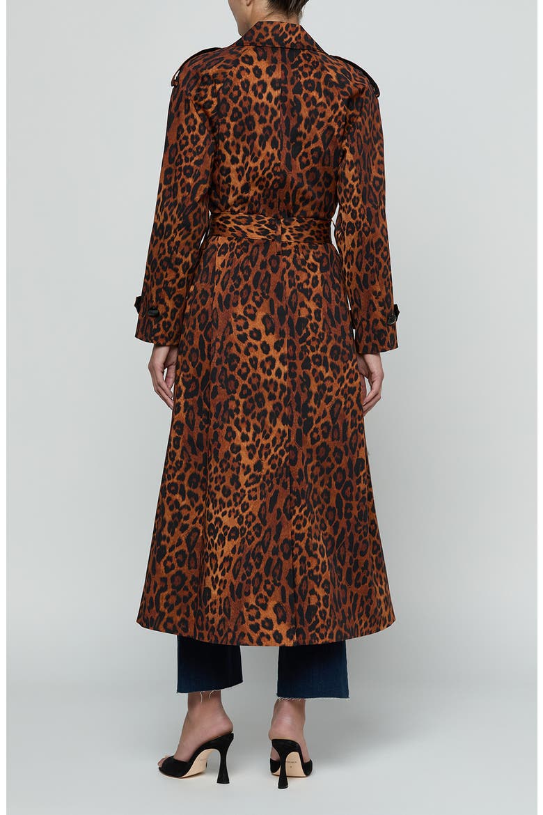 Brinley Oversized Trench Coat, Alternate, color, TAN MULTI JAVAN LEOPARD