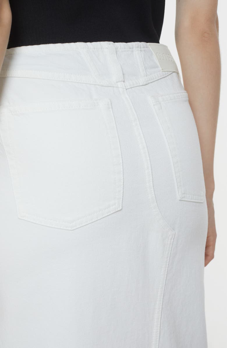 Closed Front Slit Denim Midi Skirt, Alternate, color,