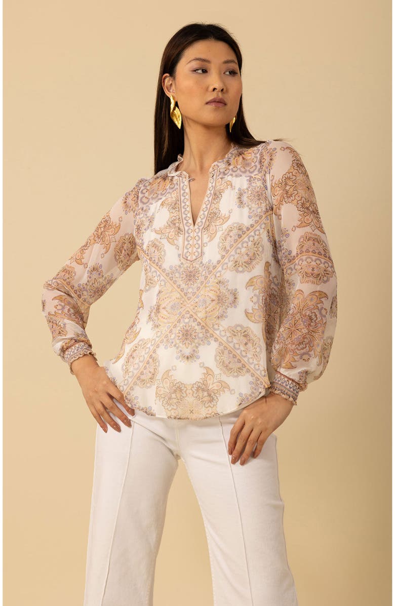 Hale Bob Renata Silk Top, Main, color,