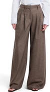 TWP Avery Herringbone Wool Blend Wide Leg Pants