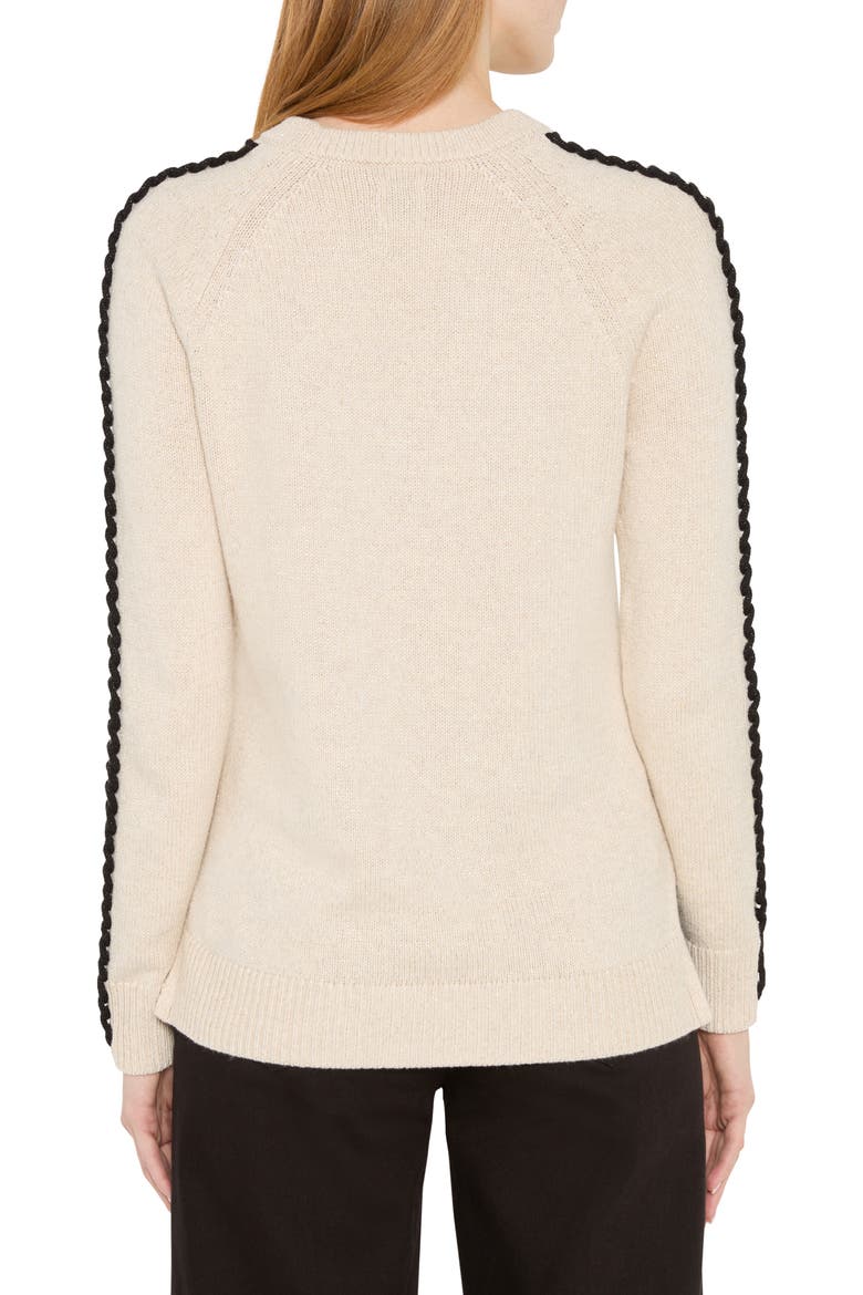 Dashing Down Metallic Sweater, Alternate, color, PALE SISAL
