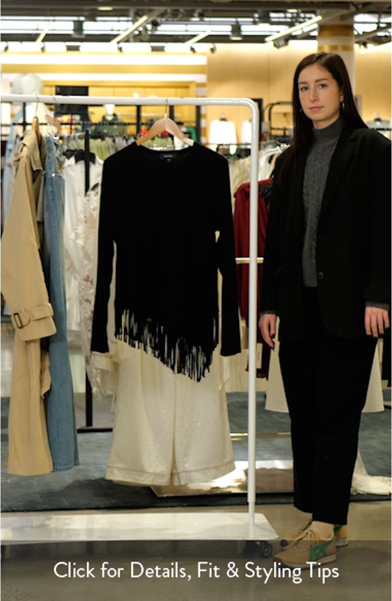 Asymmetric Fringe Jersey Top, sales video thumbnail