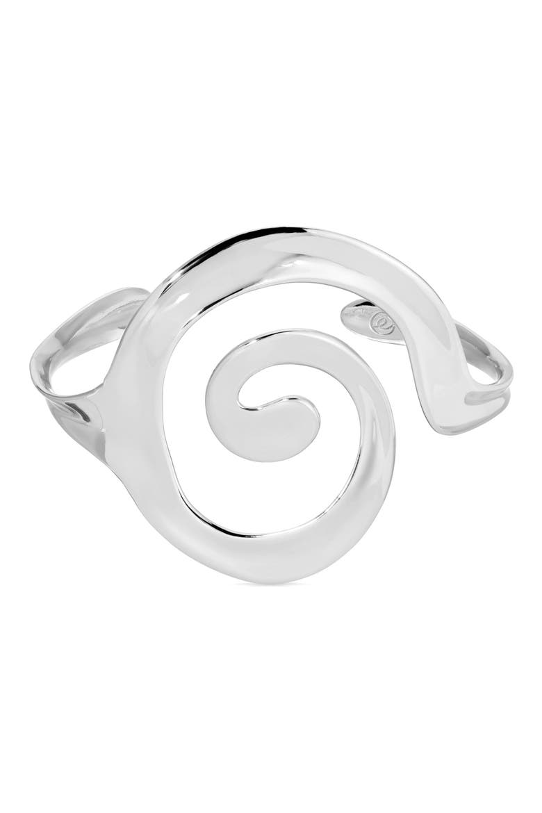 Aura Statement Cuff Bracelet, Main, color, SILVER