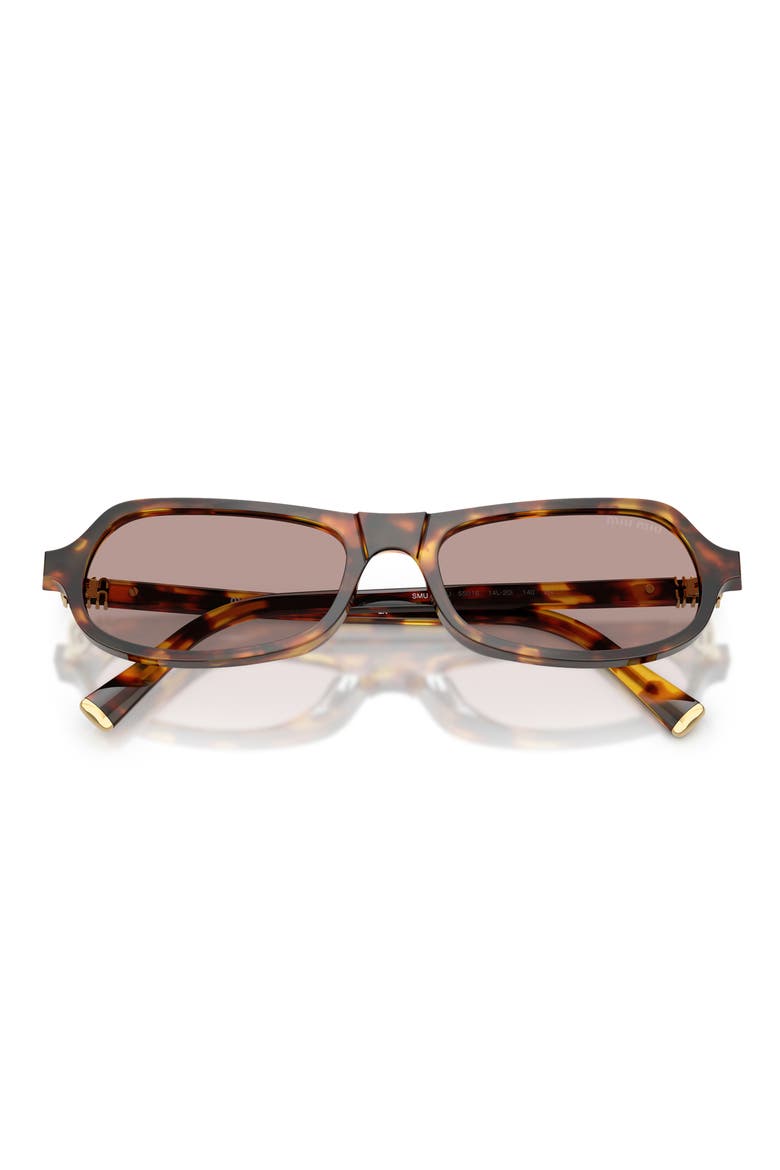 55mm Irregular Sunglasses, Alternate, color, HONEY HAVANA / PURPLE BROWN
