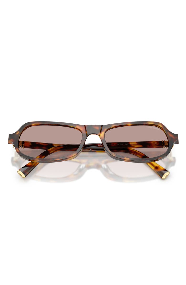 Miu Miu 55mm Irregular Sunglasses, Alternate, color, Honey Havana / Purple Brown