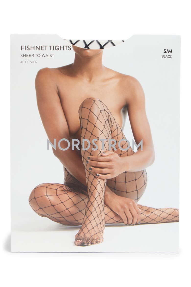 Maxi Fishnet Tights, Alternate, color, BLACK