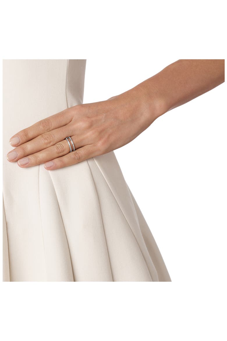 Diamond Skinny Double Band Ring, Alternate, color, SILVER