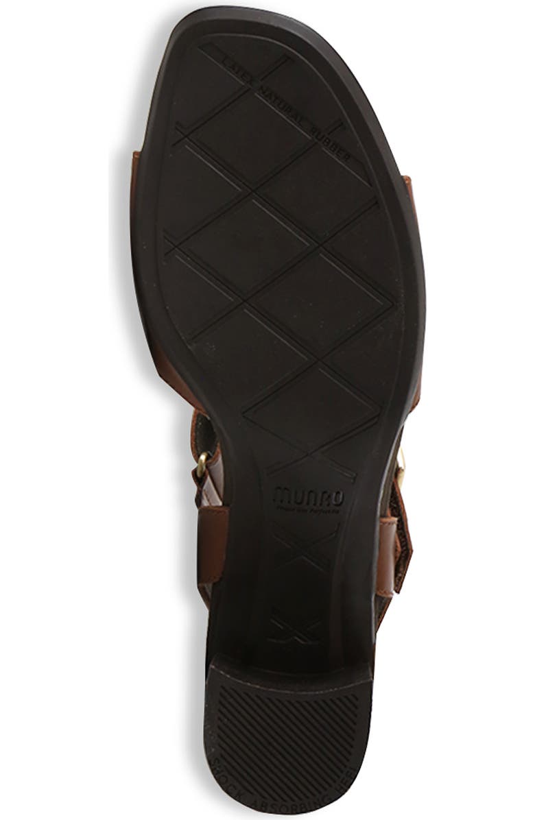 Munro Neeta Block Heel Sandal, Alternate, color, Cognac Leather