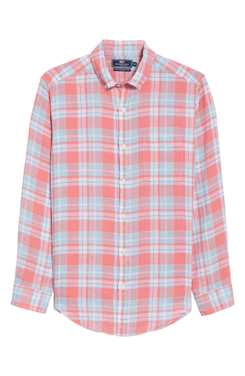 vineyard vines Atlantis Club Classic Fit Plaid Sport Shirt, Alternate, color,
