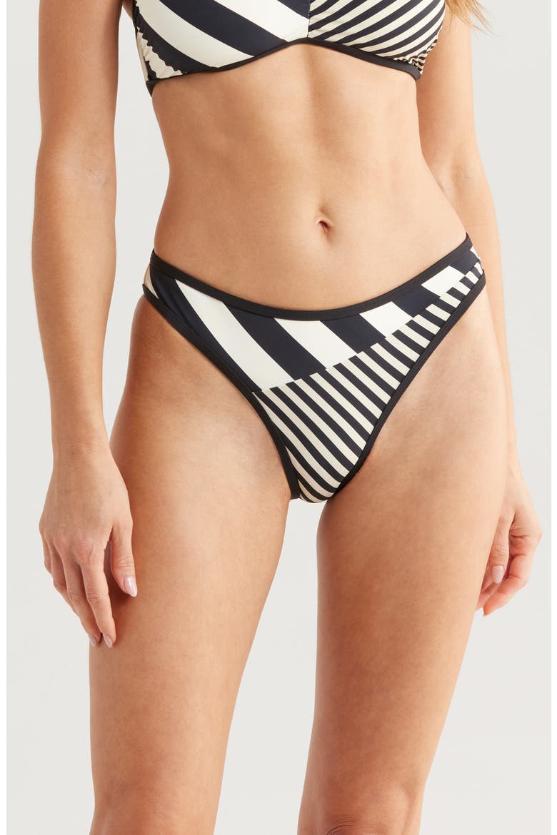 The Tati Bikini Bottoms, Main, color, NOIR STRIPE