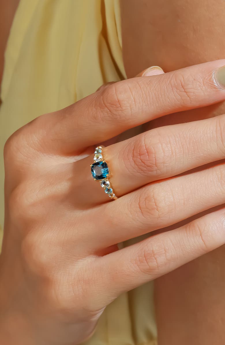 YS GEMS Gemstone Twist Band Ring, Alternate, color, Blue