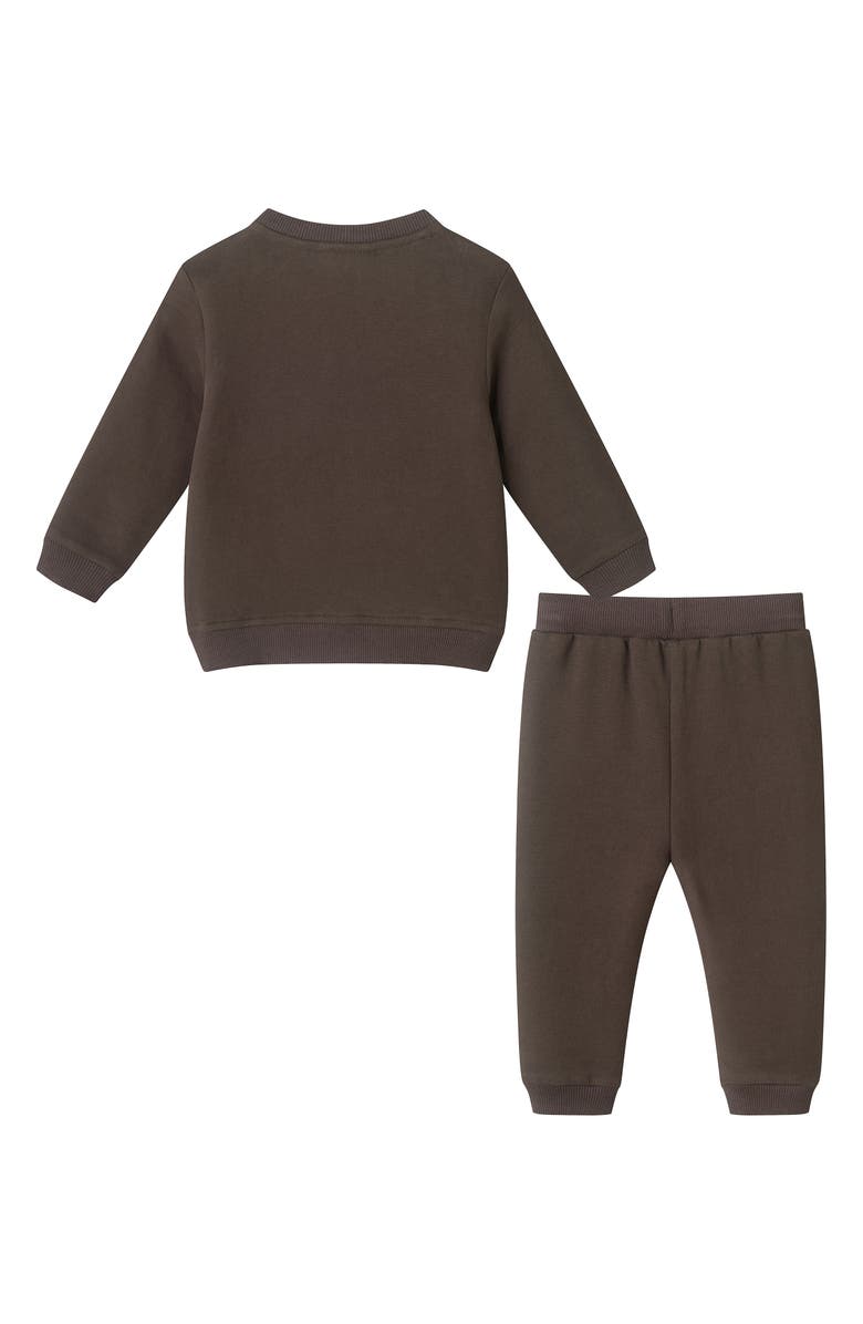 Andy & Evan Christmas Truck Appliqué Sweatshirt & Joggers Set, Alternate, color, Grey Truck