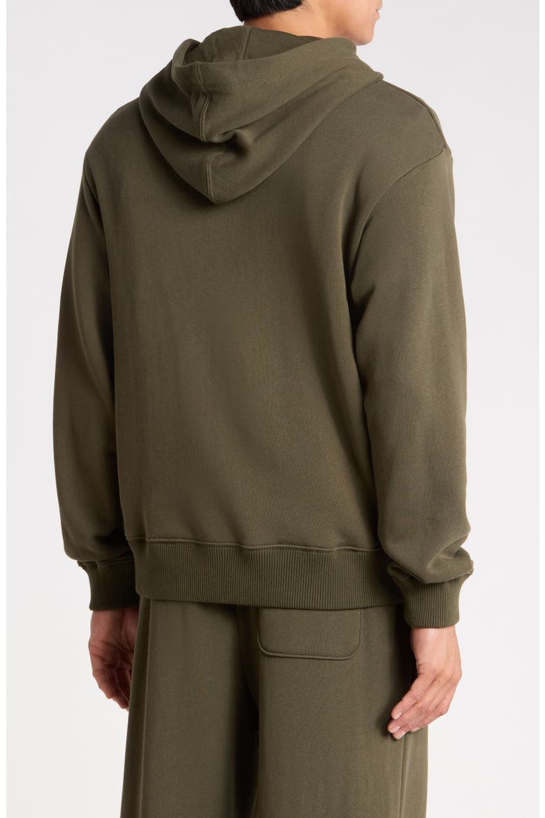 French Terry Pullover Hoodie, Alternate, color, GREEN FOREST