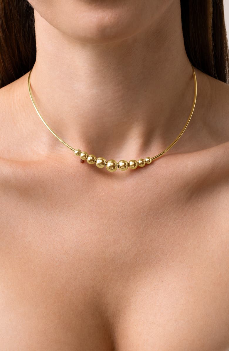 Bony Levy 14K Gold Beaded Choker Necklace, Alternate, color, 14K Yellow Gold