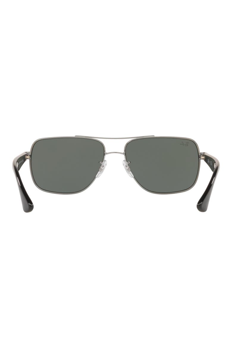 60mm Navigator Sunglasses, Alternate, color, GUNMETAL