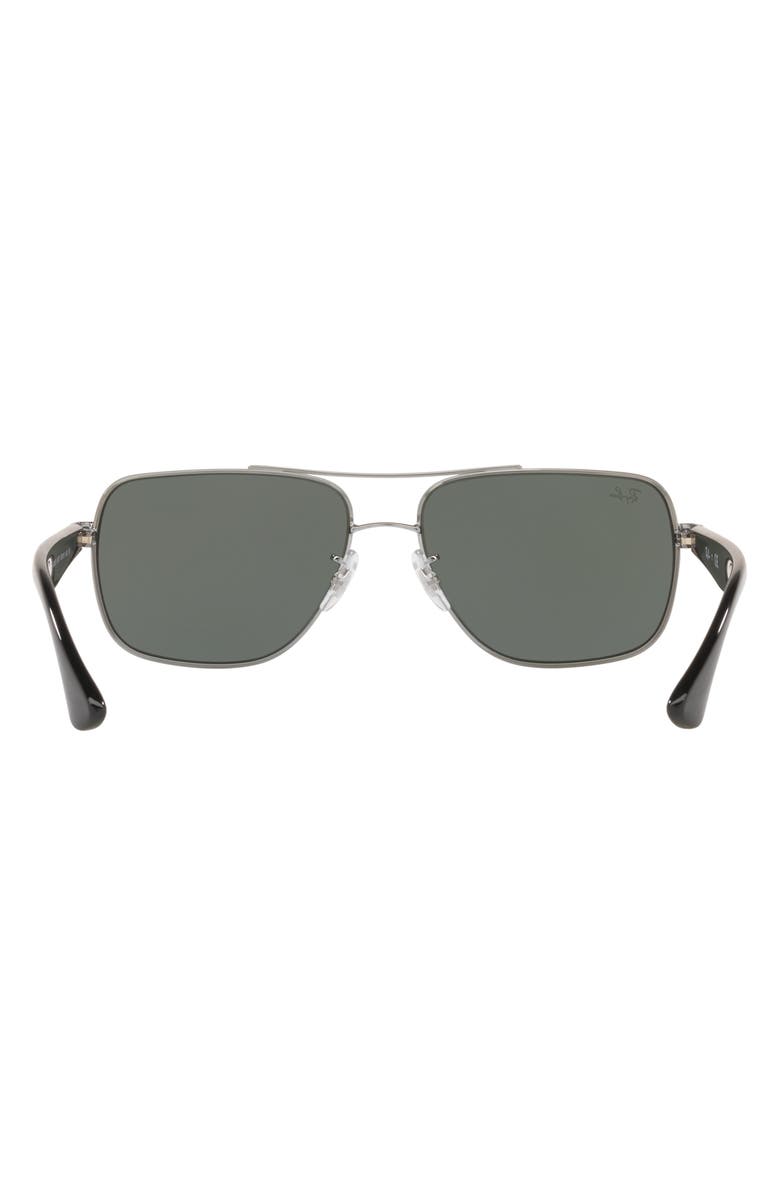 Ray-Ban 60mm Navigator Sunglasses, Alternate, color, Gunmetal