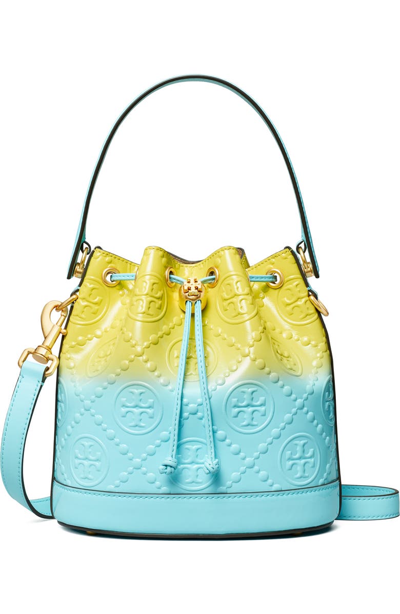 Tory Burch T Monogram Leather Bucket Bag, Main, color,