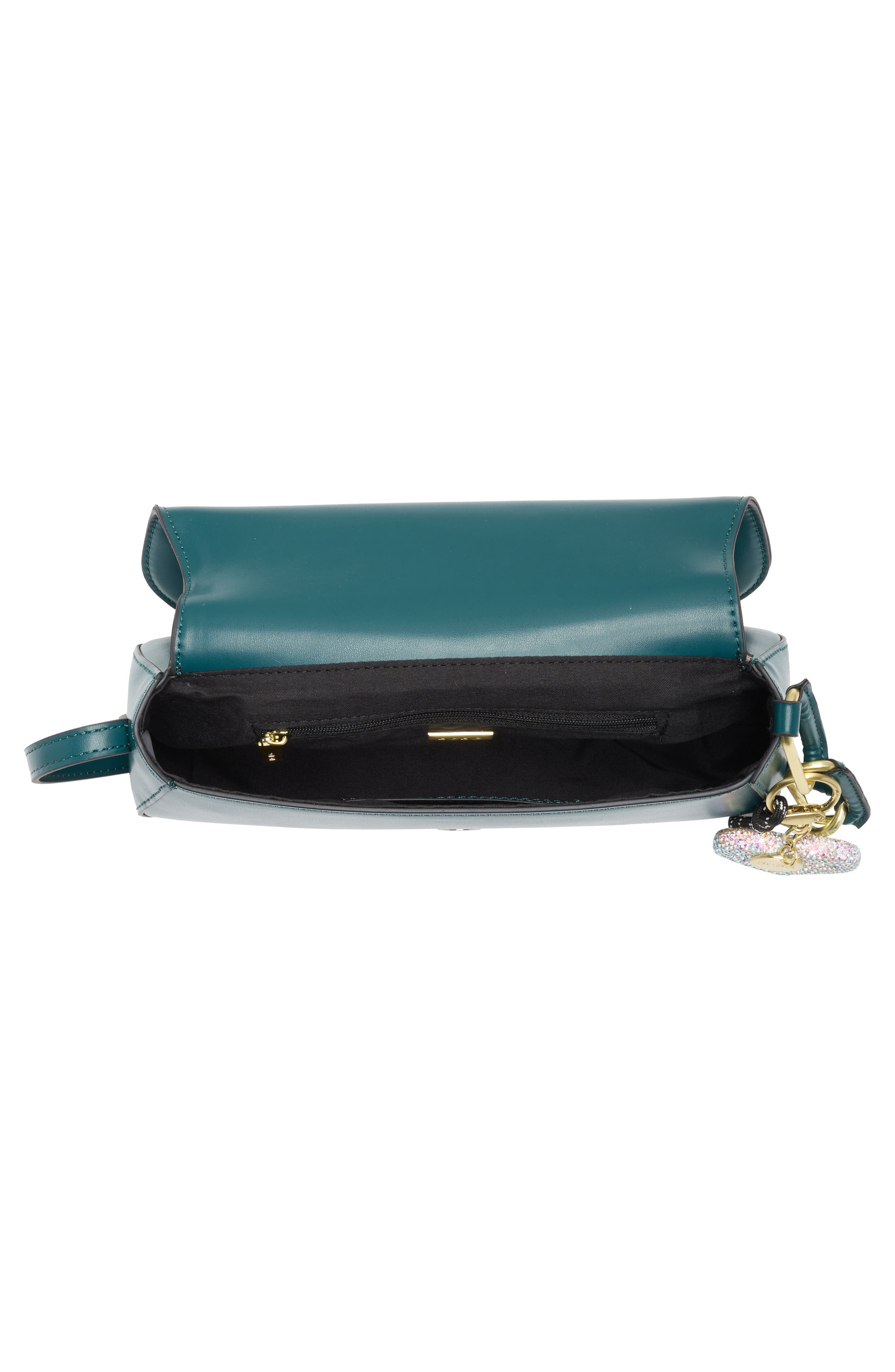 BCBG Covered Rings Shoulder Bag, Alternate, color, Jade Green