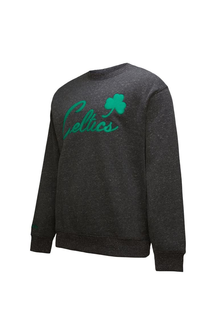 Men's Black Boston Celtics Hardwood Classics Blackout Collection Snow Washed Pullover Sweatshirt, Alternate, color, Black
