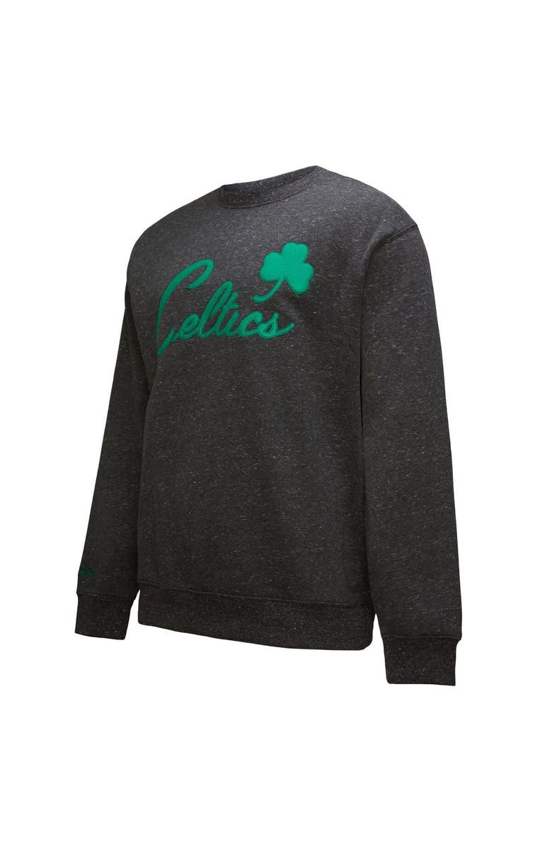 Mitchell & Ness Men's Black Boston Celtics Hardwood Classics Blackout Collection Snow Washed Pullover Sweatshirt, Alternate, color, Black