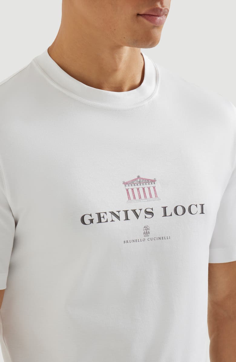 Brunello Cucinelli T-shirt with print, Alternate, color, White