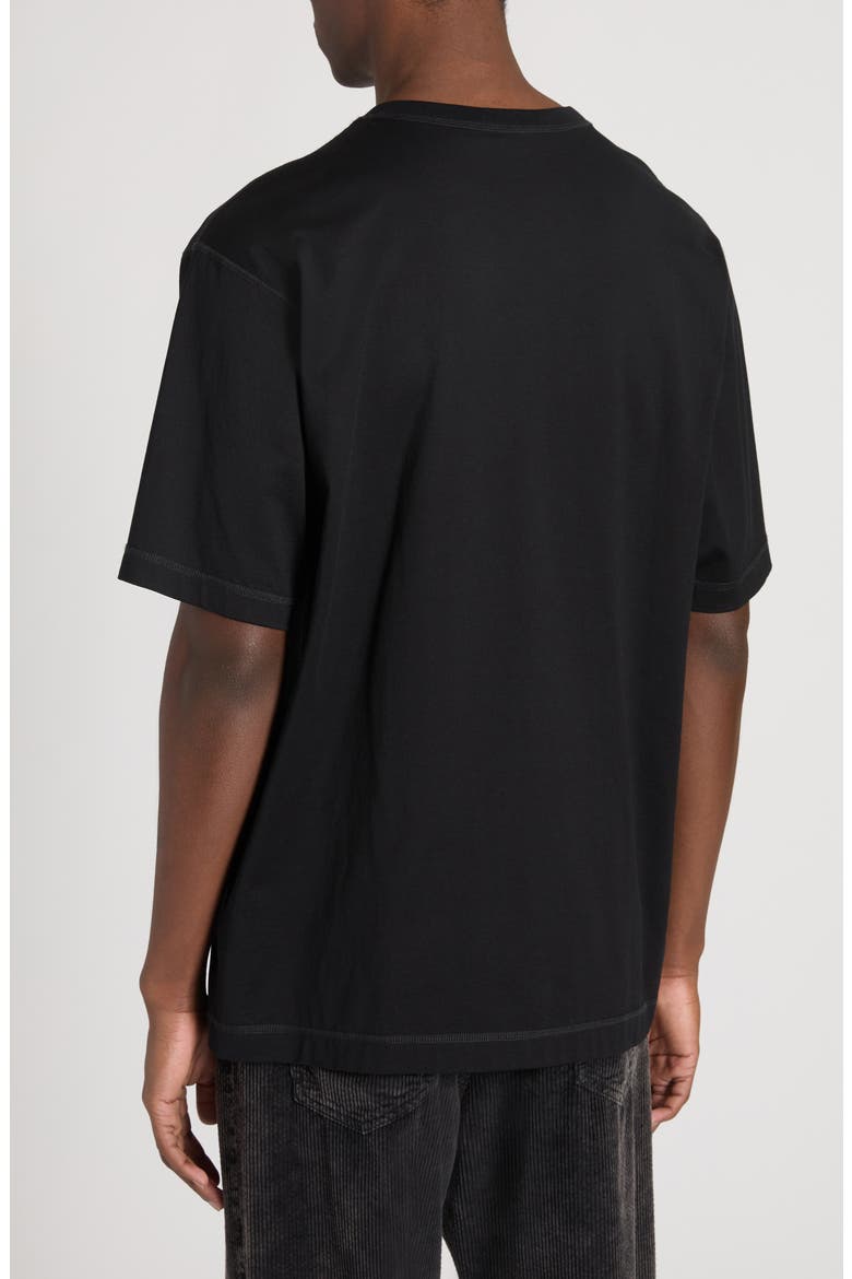 Logo Plaque Crewneck T-Shirt, Alternate, color, N0000 NERO