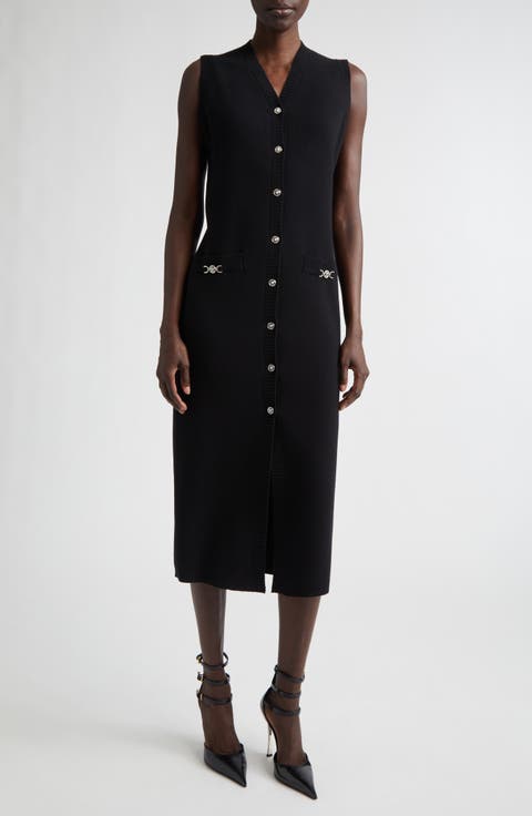 Medusa Sleeveless Virgin Wool & Cashmere Sweater Dress