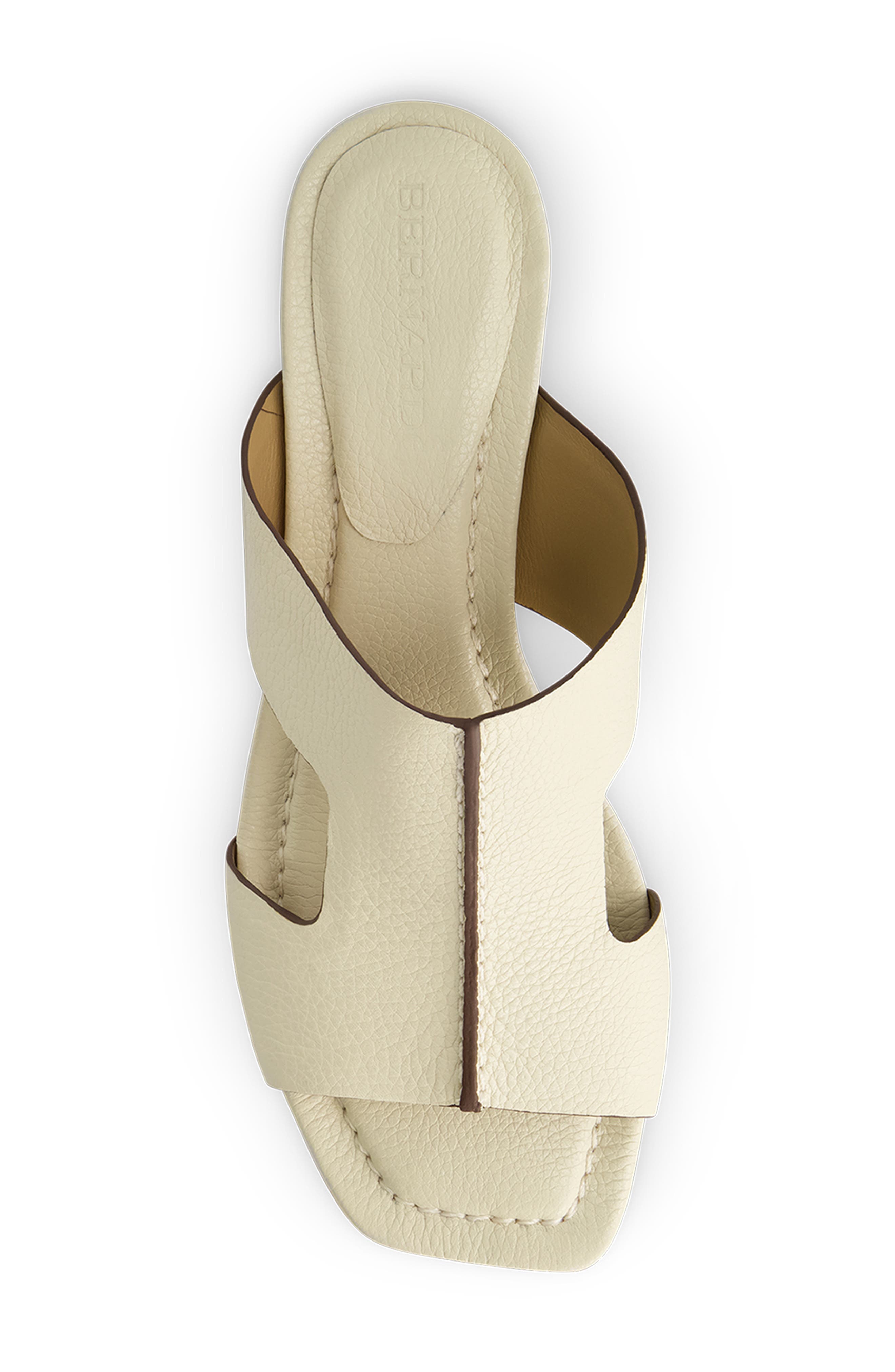 Bernardo Jewel Low Block Heel Sandal, Alternate, color, Eggshell Tumbled Calf