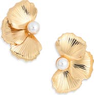 NORDSTROM RACK Textured Petal Stud Earrings