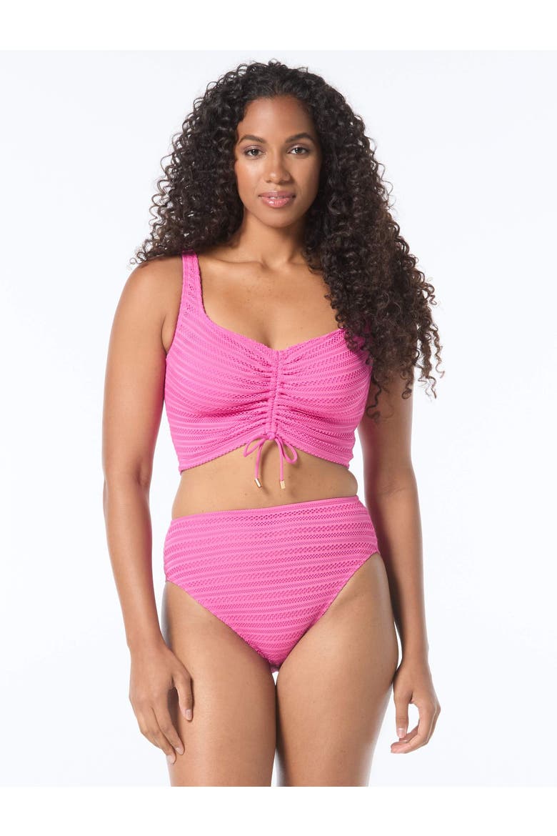 Elevate Bra Sized Shirred Underwire Bikini Swim Top - DD-Cup, Main, color, Pink Sorbet