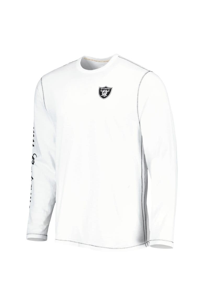Men's Tommy Bahama White Las Vegas Raiders Laces Out Billboard Long Sleeve T-Shirt, Alternate, color, White