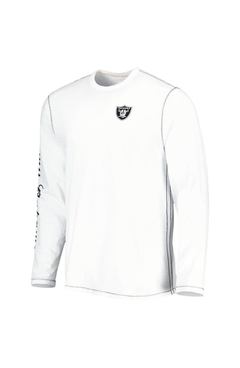 Tommy Bahama Men's Tommy Bahama White Las Vegas Raiders Laces Out Billboard Long Sleeve T-Shirt, Alternate, color, White