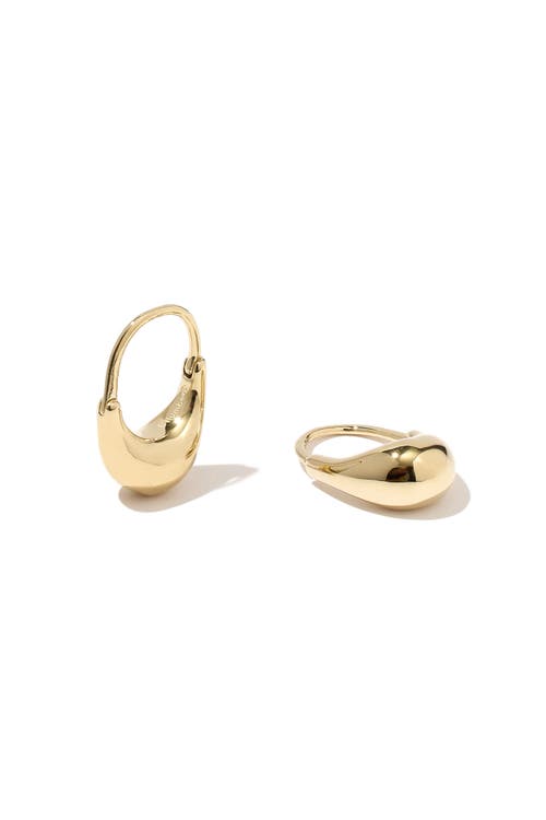 Otiumberg 14kt Gold Vermeil Roscida Drop Hoop Earrings In Gold