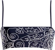 Agua Bendita Brietta Batik Embroidered Bikini Top