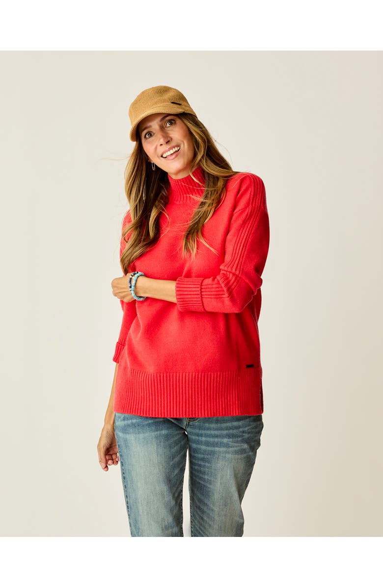 Carve Designs Woodward Sweater, Alternate, color, Poinsettia