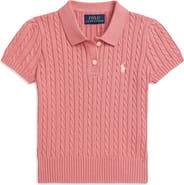 Polo Ralph Lauren Kids' Cable Short Sleeve Cotton Sweater