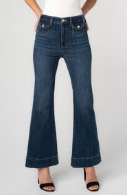 Liverpool Los Angeles Hannah Mini Patch Pocket Flare Jeans