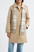 London Fog Short Raincoat with Scarf